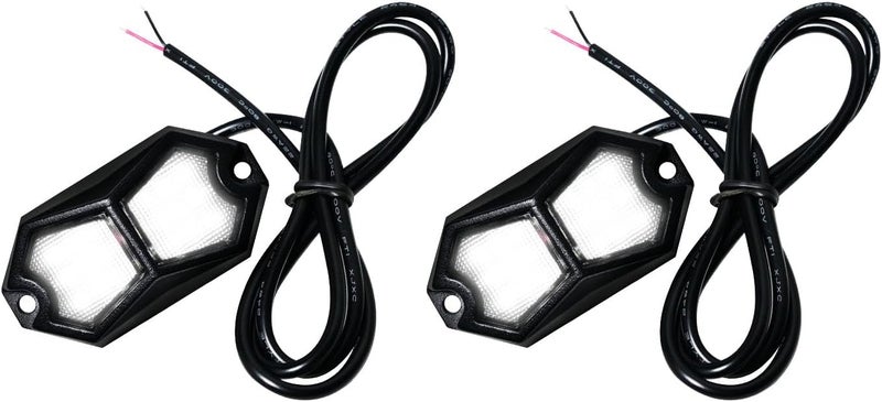 أضواء LED بيضاء، وحدتان، زاوية واسعة، مقاومة للماء، ألومنيوم، 12V 24V، لإضاءة الصخور، ضوء الرجوع للخلف، ضوء المجاملة، القبة، حجرة المحرك، الإضاءة السفلية للدراجات النارية، صندوق السيارة، سرير الشاحنة، درجة المركبة الترفيهية، داخل القوارب وعربات الغولف - Image 1
