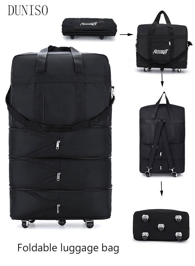 DUNISO Expandable Foldable Luggage Bag Suitcase Collapsible Rolling Travel Luggage Bag Duffel Bag for Men and Women Lightweight Suitcases - Image 1