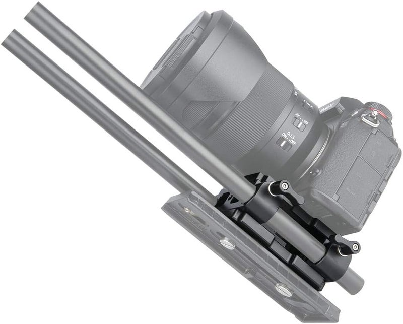 NICEYRIG Shoulder Support Camera Baseplate with 15mm Rod Clamp Railblock for Rod Support/DSLR Rig Cage - Image 4