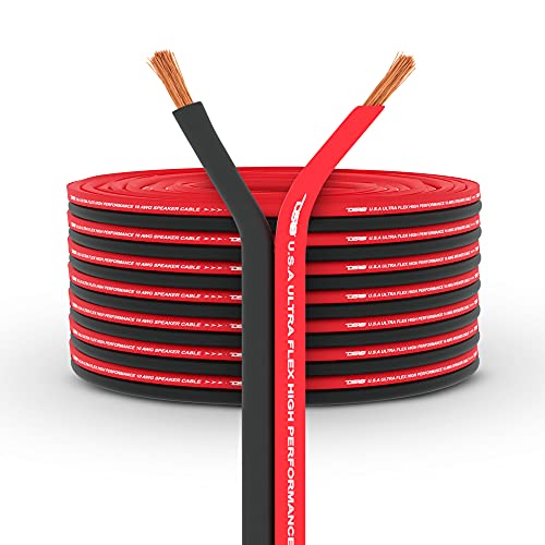 DS18 SW-18GA-100RB Ultra Flex Speaker Wire Red and Black 100FT - Speaker Cable for Audio Applications - Image 1