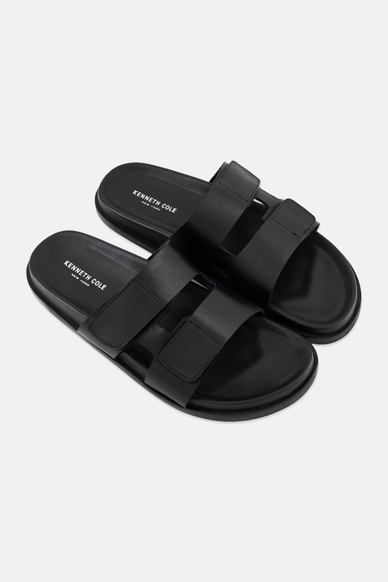 Kenneth Cole Men Breton Velcro Closure Sandal, Black - Image 2
