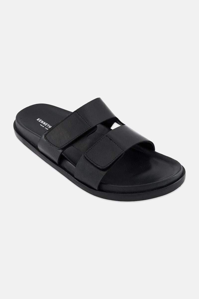 Kenneth Cole Men Breton Velcro Closure Sandal, Black - Image 1