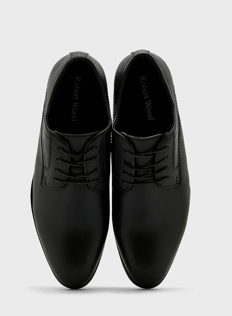 Robert Wood Faux Leather Essential Formal Lace Ups