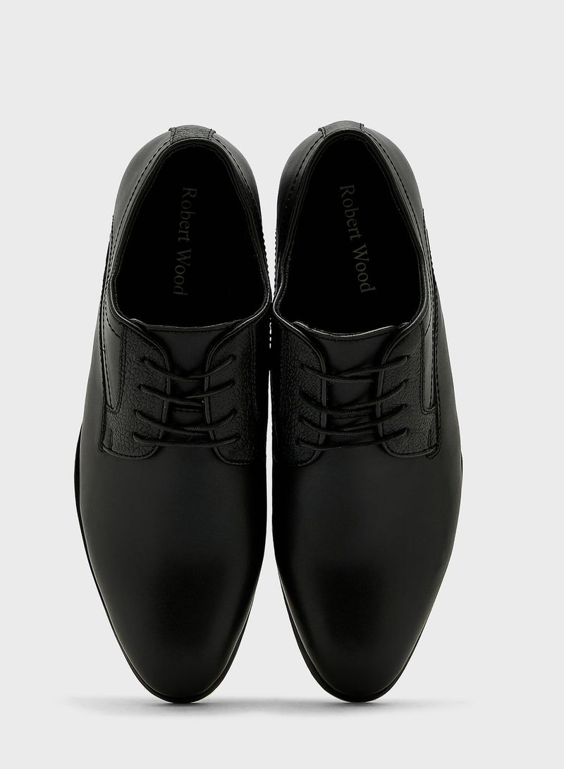 Robert Wood Faux Leather Essential Formal Lace Ups  - Image 4