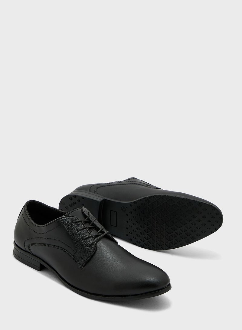Robert Wood Faux Leather Essential Formal Lace Ups  - Image 3