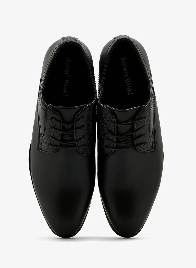 Robert Wood  Faux Leather Essential Formal Lace Ups for Men | Best Price UAE