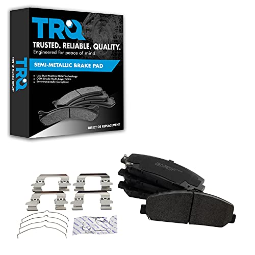 TRQ Front Brake Pads Semi-Metallic Compatible with 2005-2013 INFINITI QX56 2014-2021 QX80 2006-2019 Nissan Armada 2008-2021 TITAN 2011-2012 Suzuki Equator - Image 1