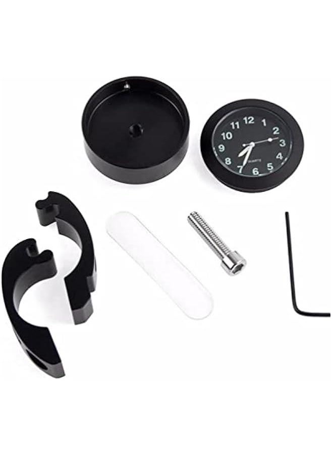 Arabest - Luminous Dial Bike Handlebar Clock for Motorcycle, Cruiser, Custom Chopper - Shock Quartz Timepiece for Handlebars - Image 1