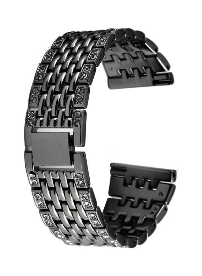NIBEMINENT Metal Wrist Strap Watch Band for Samsung Gear S3 Black - Image 1