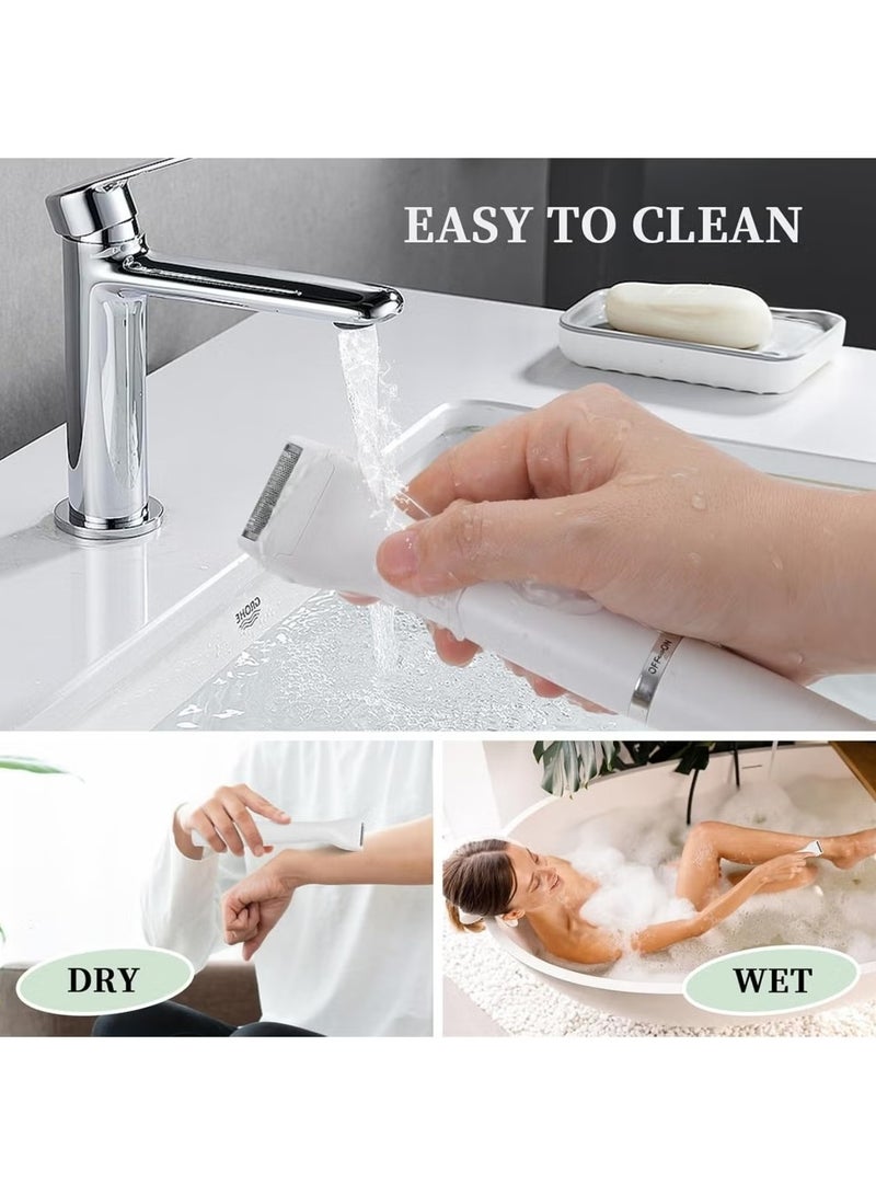 4-in-1 Electric Hair Removal & Epilator for Women, Waterproof, Wet & Dry Use, USB Rechargeable, Replaceable Ceramic Blades, Ideal for Bikini, Legs, Eyebrows, and Sensitive Areas - Image 5