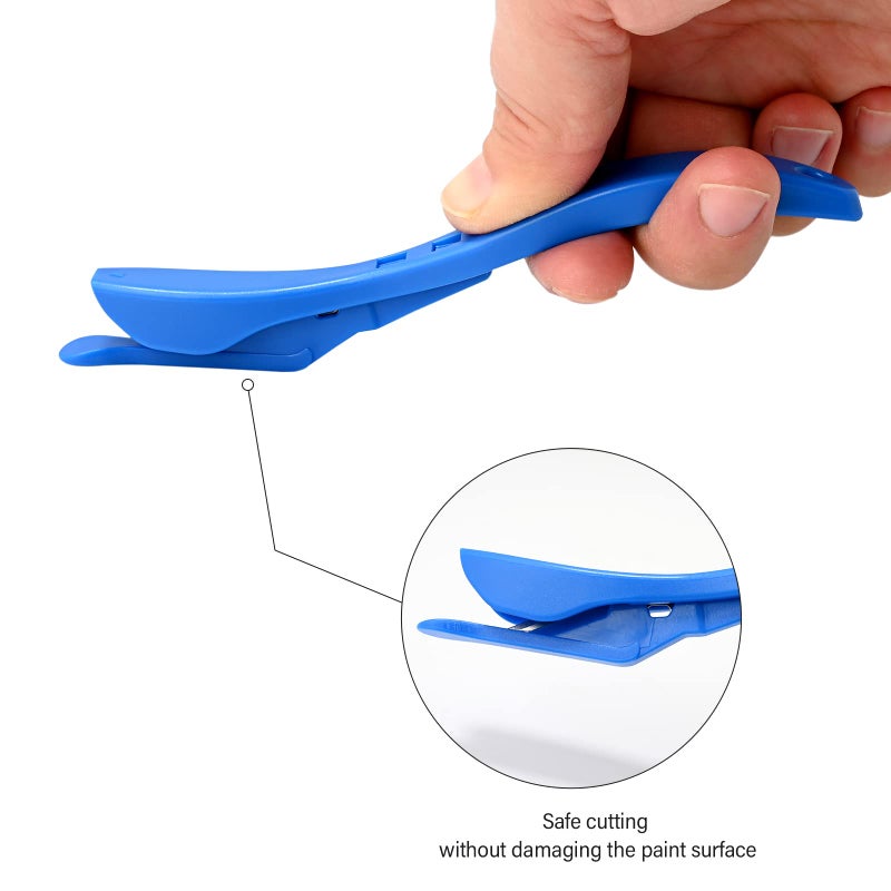 Gomake Wrapping Paper Cutter 3PCS Gift Wrap Cutter,Concealed Blade Safety Knife with 10 Replaceable Blade for Birthday Paper Gift Wrapping Paper Roll Cutter and Christmas Wrapping Paper Cutter Tool - Image 4