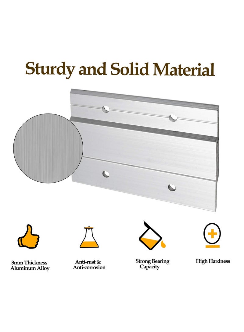 SYOSI Z Hanger French Cleat, 2 Pairs, Wall Mounting Brackets for Mirrors, Pictures, Whiteboards, Headboards, Artwork Frame, Heavy Duty Z Bar Hanger Supports - Image 2