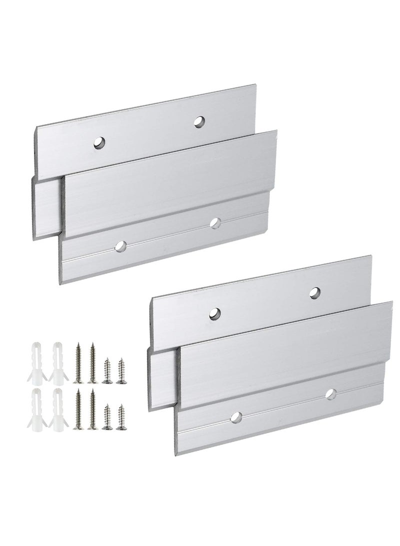 SYOSI Z Hanger French Cleat, 2 Pairs, Wall Mounting Brackets for Mirrors, Pictures, Whiteboards, Headboards, Artwork Frame, Heavy Duty Z Bar Hanger Supports - Image 1