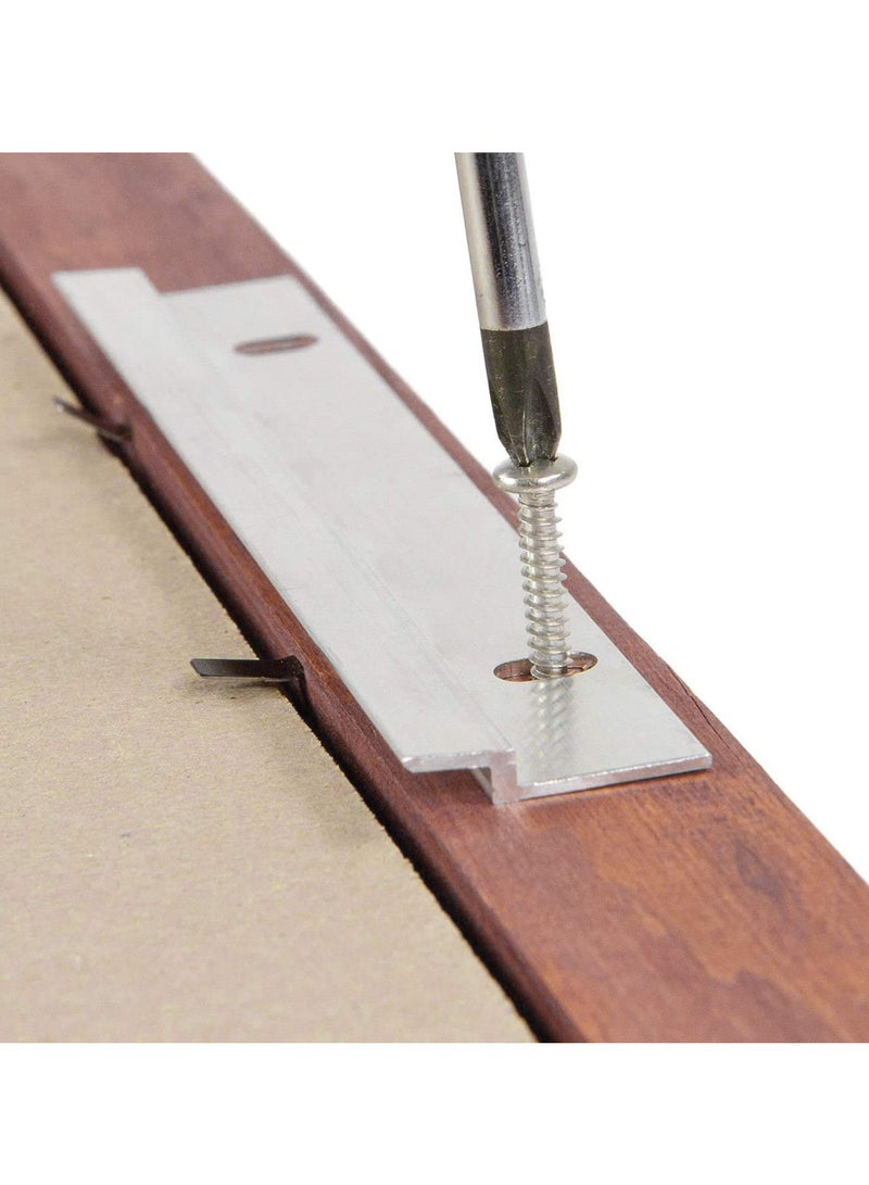 SYOSI Z Hanger French Cleat, 2 Pairs, Wall Mounting Brackets for Mirrors, Pictures, Whiteboards, Headboards, Artwork Frame, Heavy Duty Z Bar Hanger Supports - Image 5