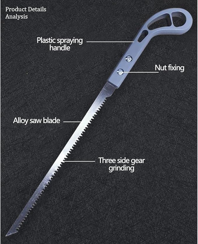 SKYUNION Portable Hand Saw 7Inch High Strength Steel Blade AntiSkip Cutter for Wood PVC and Bone Ergonomic NonSlip Handle Ideal for Gardening Rugged HandPowered Tree Cutting Tool - Image 3