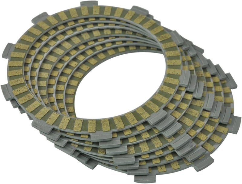 QASULER 7PC Motorcycle Friction Clutch Plates
