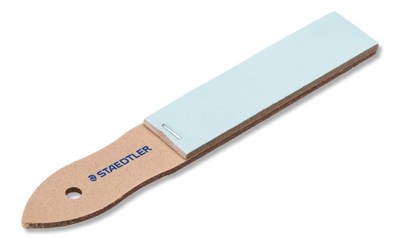 STAEDTLER Sandpaper Lead Pointer, 12 sheets, Fine, Mounted on Wooden Handle, Manual Handheld Pencil Sharpener for Pencils, Pastels, Charcoal Sticks, Crayons, and Blending Stumps; for Art Drawing - Image 5