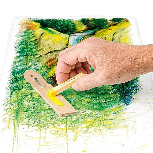 STAEDTLER Sandpaper Lead Pointer, 12 sheets, Fine, Mounted on Wooden Handle, Manual Handheld Pencil Sharpener for Pencils, Pastels, Charcoal Sticks, Crayons, and Blending Stumps; for Art Drawing - Image 2