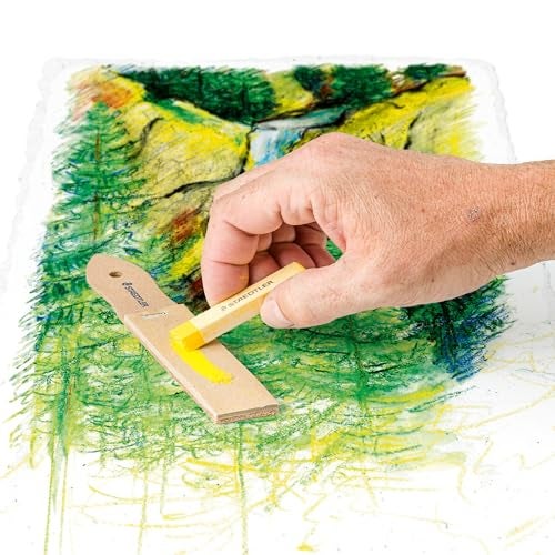 STAEDTLER Sandpaper Lead Pointer, 12 sheets, Fine, Mounted on Wooden Handle, Manual Handheld Pencil Sharpener for Pencils, Pastels, Charcoal Sticks, Crayons, and Blending Stumps; for Art Drawing - Image 4