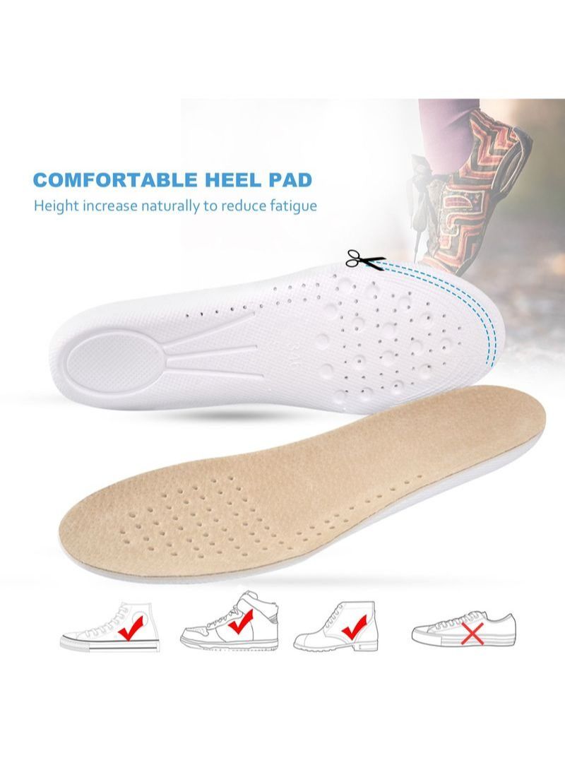 NIBEMINENT Pigskin White Bottom Breathable Height-Increasing Insole - Image 4