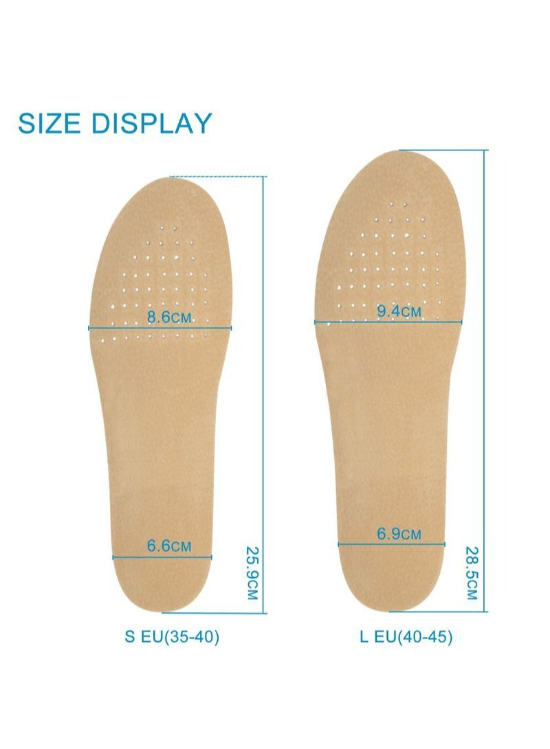 NIBEMINENT Pigskin White Bottom Breathable Height-Increasing Insole - Image 2