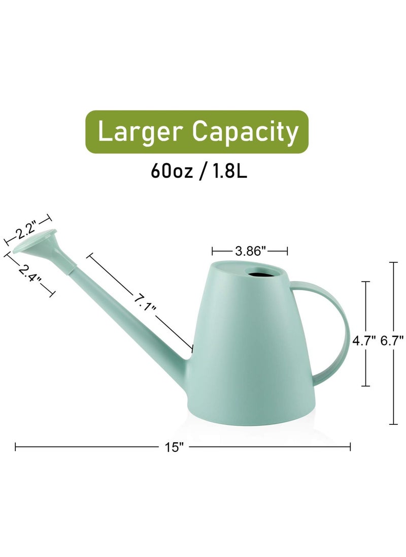 KASTWAVE Watering Can - Modern, Durable, and Versatile 1/2 Gallon Watering Can with Detachable Showerhead for Indoor and Outdoor Plants - Green  - Image 4