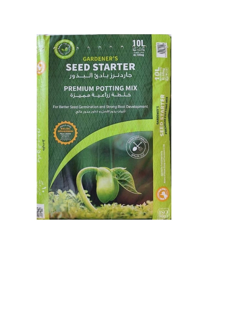 GARDENER'S Seed Starter Potting Mix Premium potting soil 10 LTR - Image 1