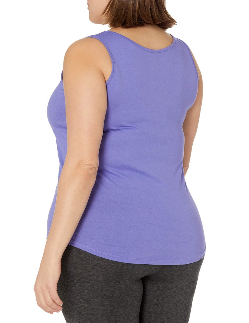 Just My Size Women's Plus-SizeJersey Shirttail Hem Tank TopPETAL PURPLE,4X - Image 5