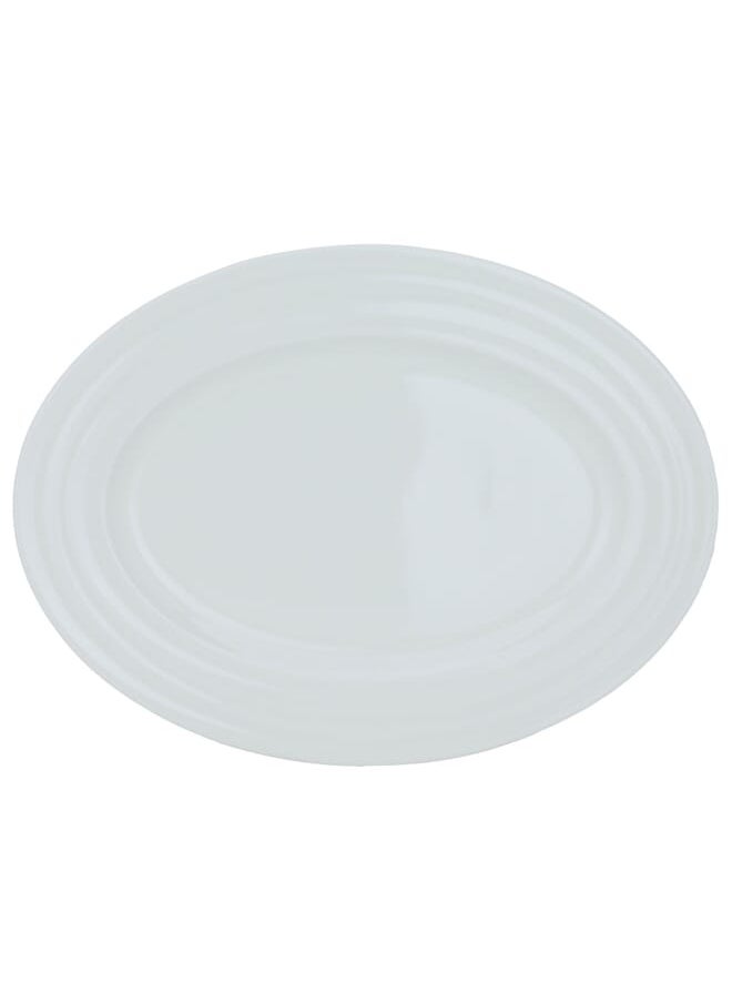 Alsaif Gallery White oval porcelain plate, 36 cm  - Image 1
