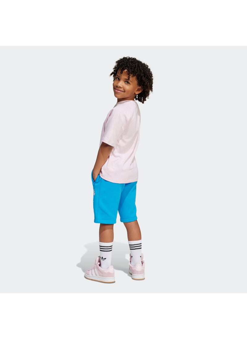 adidas Originals Kids Geometric Print Shorts Set  - Image 2