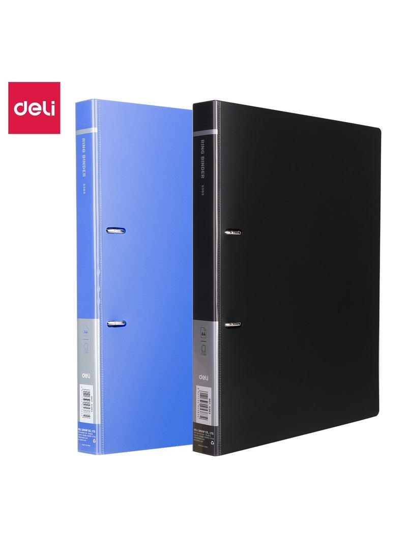 ديلي مجلد حلقي Deli E5383 A4 – منظم ملفات من البولي بروبيلين الفاخر - Image 1