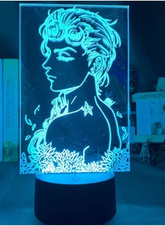 3D Illusion LED Lamp JoJo's Bizarre Adventure Anime Night Light with Remote Control 16 Colors Table lamp USB Powered Home Bedroom Decor Holiday Gift