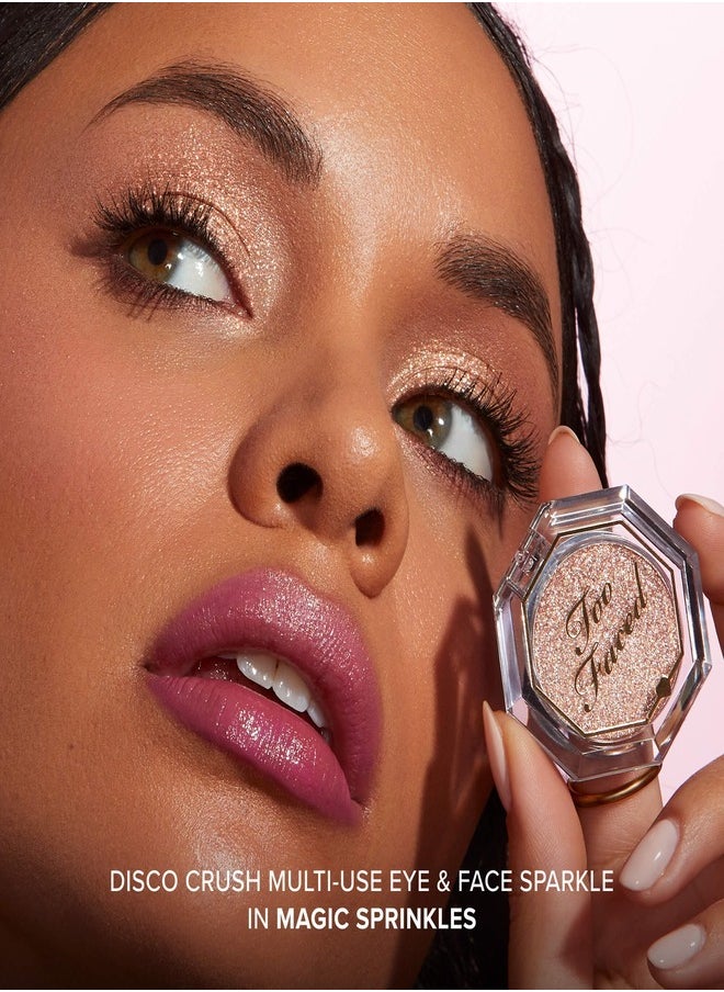 Too FacedCosmetics TOO FACED Disco Crush High Shine Glitter Eye Shadow + Face Sparkle Magic Sprinkles - Rosé Champagne Sparkle 1.5g  - Image 3
