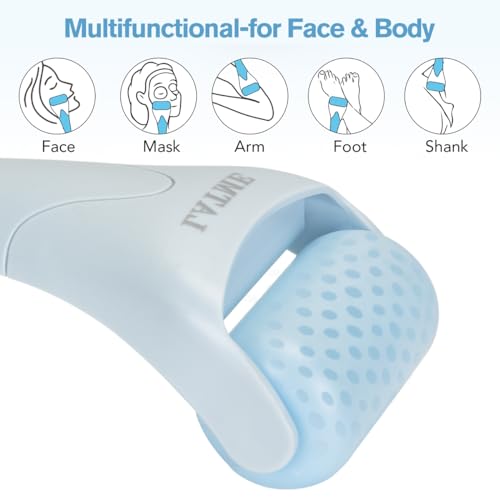 LATME Ice Roller for Face Eyes,Womens Gifts,Face Massager Roller Puffiness Migraine Pain Relief and Minor Injury (Smoggy Blue) - Image 4