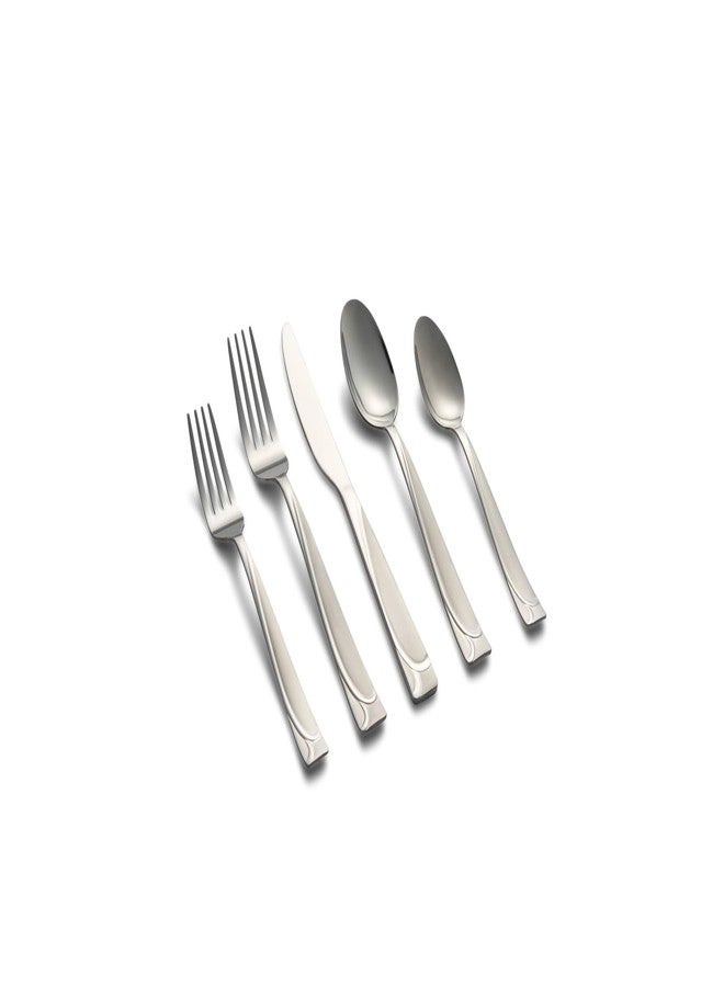 Cambridge Silverware Set, Mena 20-Piece Flatware Set, Service For 4, 18/0 Stainless Steel, Dishwasher Safe, Flatware Cutlery Sets, Utensils, Knives Spoons And Forks, Home & Kitchen (Silver, 20 Pieces) - Image 4