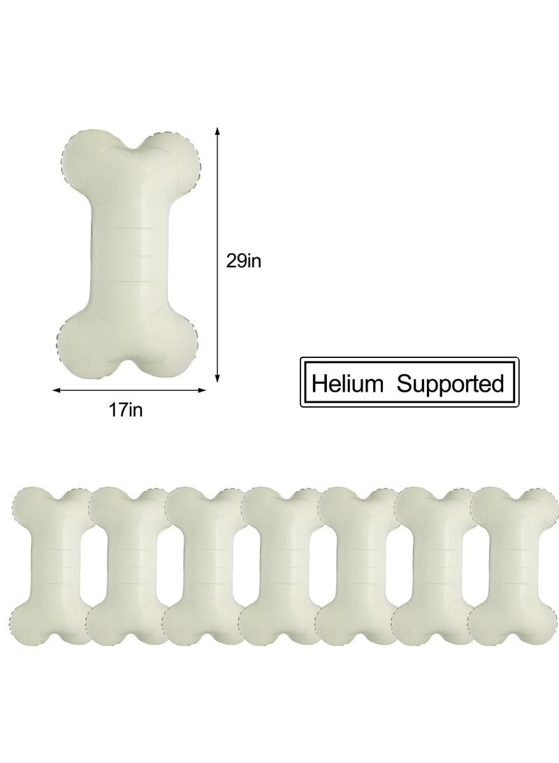 8Pcs Dog Bone Balloons Bone Shaped Foil Balloons Creative Aluminum Foil Balloon for Pets Dog Kids Boys Girls Birthday Party Supplies Animal Pets Puppy Birthday Decorations Baby Shower - Image 2