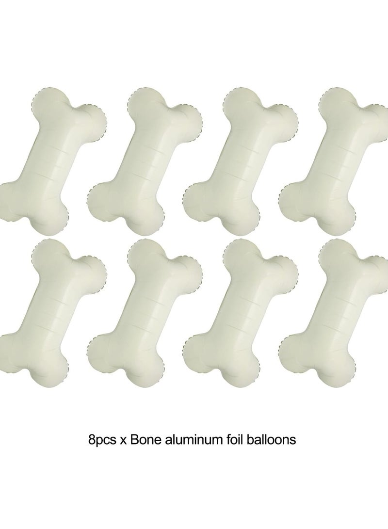 8Pcs Dog Bone Balloons Bone Shaped Foil Balloons Creative Aluminum Foil Balloon for Pets Dog Kids Boys Girls Birthday Party Supplies Animal Pets Puppy Birthday Decorations Baby Shower - Image 3