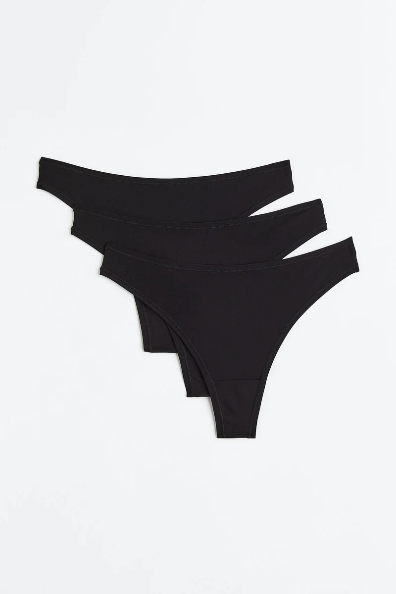 H&M 3-pack microfibre thong briefs