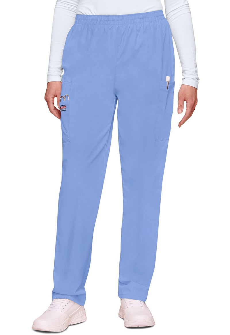 Cherokee Women's Workwear Scrubs Pull-On Cargo Pant, Ciel, Medium - Image 3