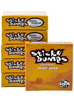 Sticky Bumps Warm/Tropical Water Surfboard Wax White 6 Pack  - Image 2