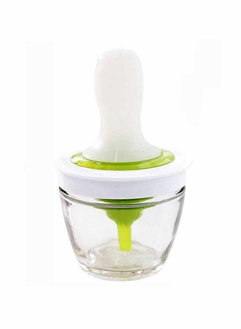 SYOSI Oil Bottle and Brush Set, Heat-resistant Barbecue Brush for Silicone Oil Brush Glass Oil Container Basting Set Kitchen Tools Set Silicone Oil Brush BBQ Tool Honey Brushes - Image 1