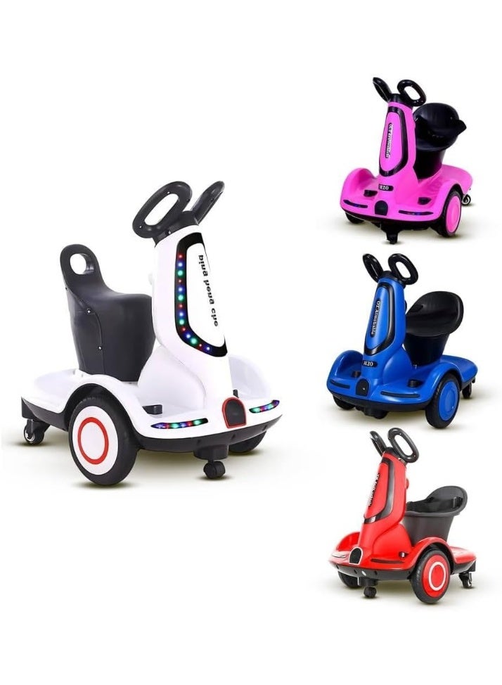 سكوتر كهربائي مزود بالريموت للتحكم ومزود بالبلوتوث متعدد الوظائف للاطفال ثلاثي العجلات مع محرك مزدوج وموسيقى واضواء كهربائية للأطفال سكوتر متوازن للأولاد والبنات - Image 5