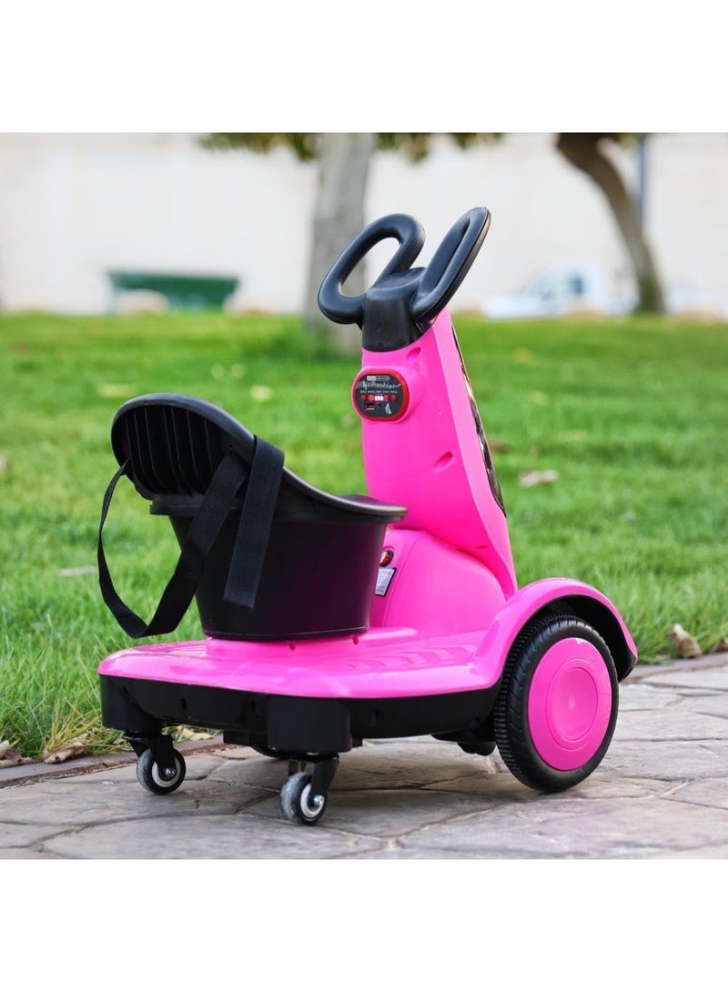 سكوتر كهربائي مزود بالريموت للتحكم ومزود بالبلوتوث متعدد الوظائف للاطفال ثلاثي العجلات مع محرك مزدوج وموسيقى واضواء كهربائية للأطفال سكوتر متوازن للأولاد والبنات - Image 2