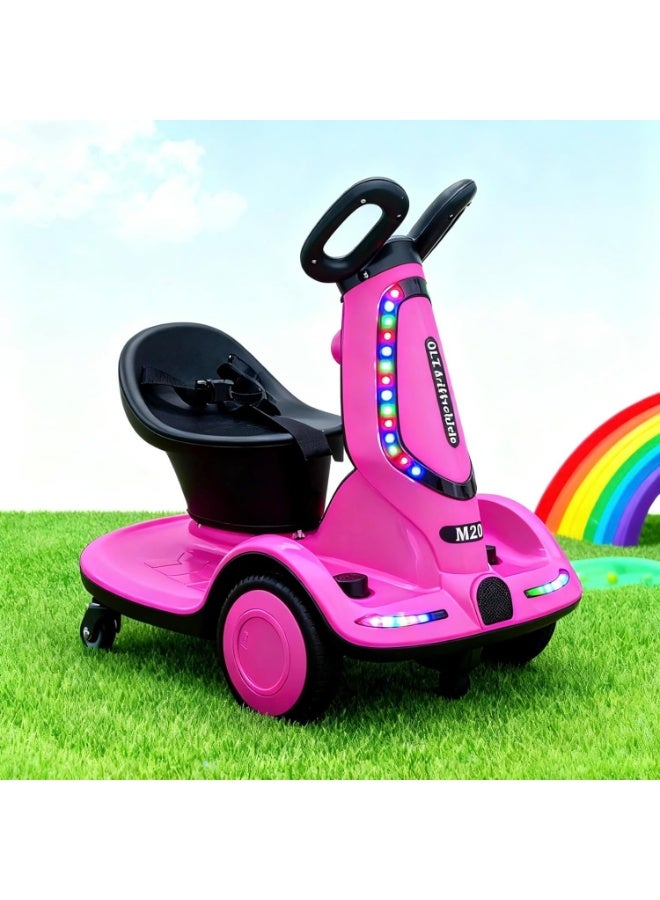 سكوتر كهربائي مزود بالريموت للتحكم ومزود بالبلوتوث متعدد الوظائف للاطفال ثلاثي العجلات مع محرك مزدوج وموسيقى واضواء كهربائية للأطفال سكوتر متوازن للأولاد والبنات - Image 3