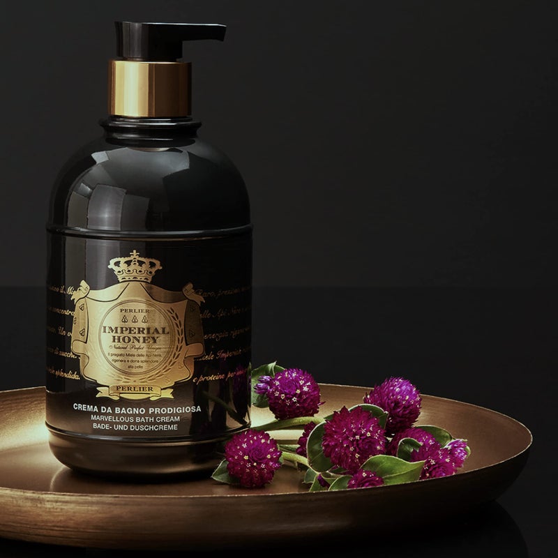 Perlier Imperial Honey Shower & Bath Cream - Nourishing & Soothing Luxury Bath Cream Made With 100% Organic Italian Honey For Deep Moisturization And Hydration (16.9 Fluid Oz.) - Image 5