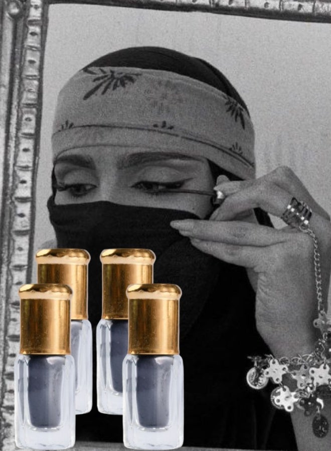 4 قطع الأثمد محدد العيون أسود 3مل - Image 1