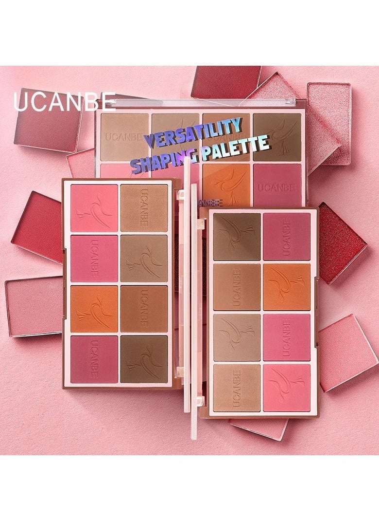 Ucanbe UCANBE 8 Color Contour and Blush Palette for Nose and Face Shaping  - Image 4