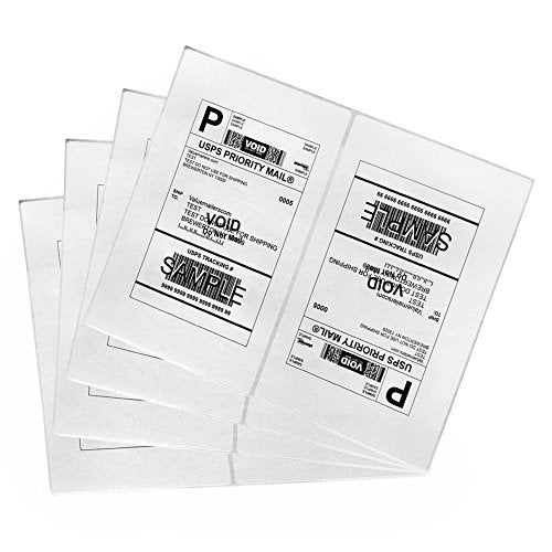 Immuson Shipping Labels with Rounded Corner, 8.27 x 5.32 Inches Half Sheet Self Adhesive Shipping Address Labels for Laser and Inkjet Printer, 200 Labels - Image 1