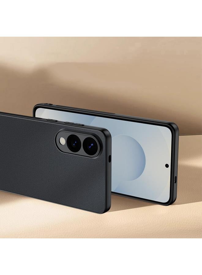 S-TOP Case For Samsung Galaxy S25 Edge 5G Ultra-thin Plain Skin Leather Phone Case - Image 3