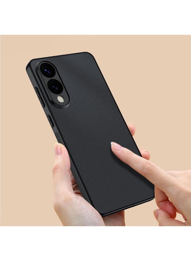 S-TOP Case For Samsung Galaxy S25 Edge 5G Ultra-thin Plain Skin Leather Phone Case - Image 4